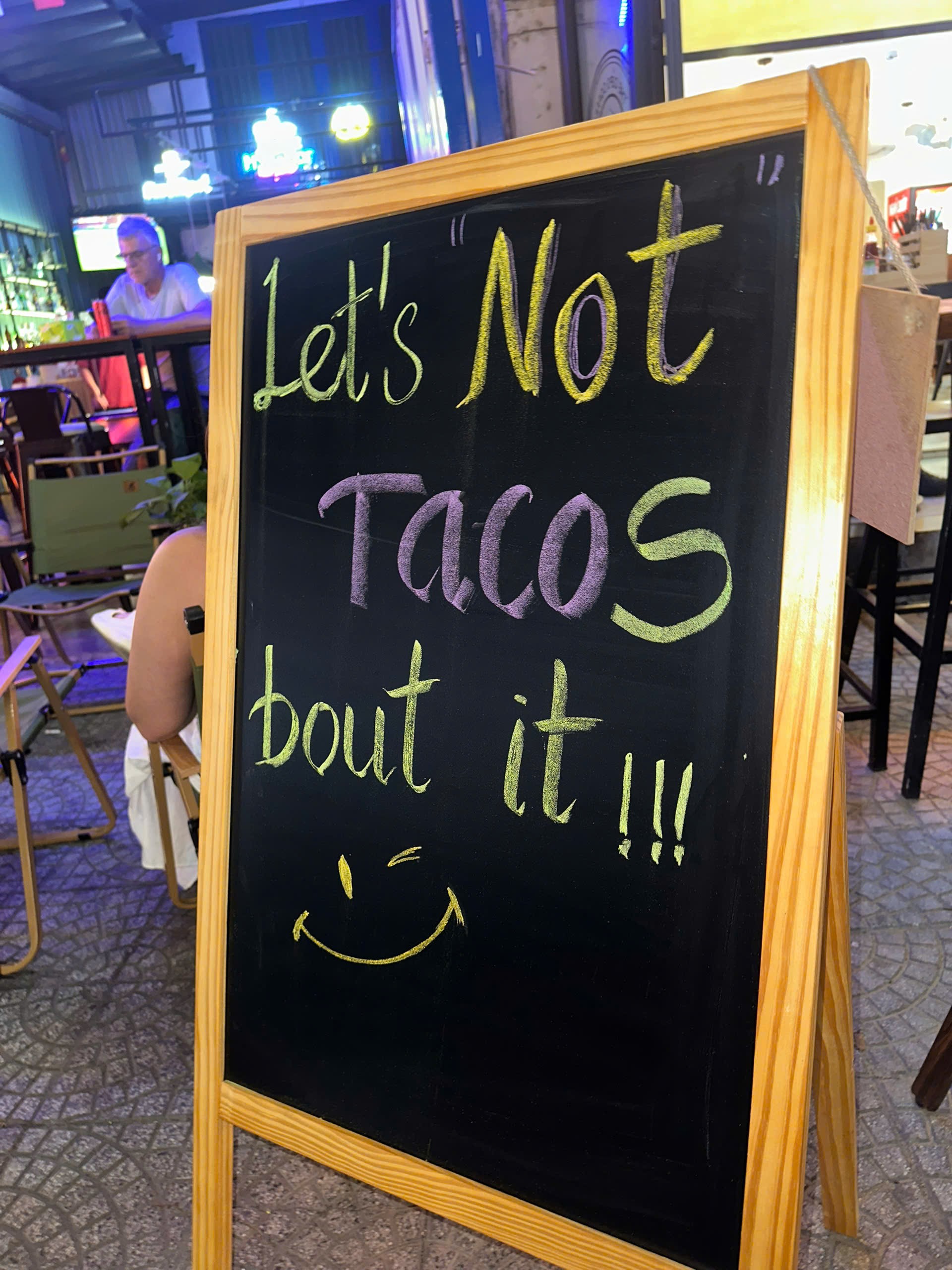 Chalkboard sign