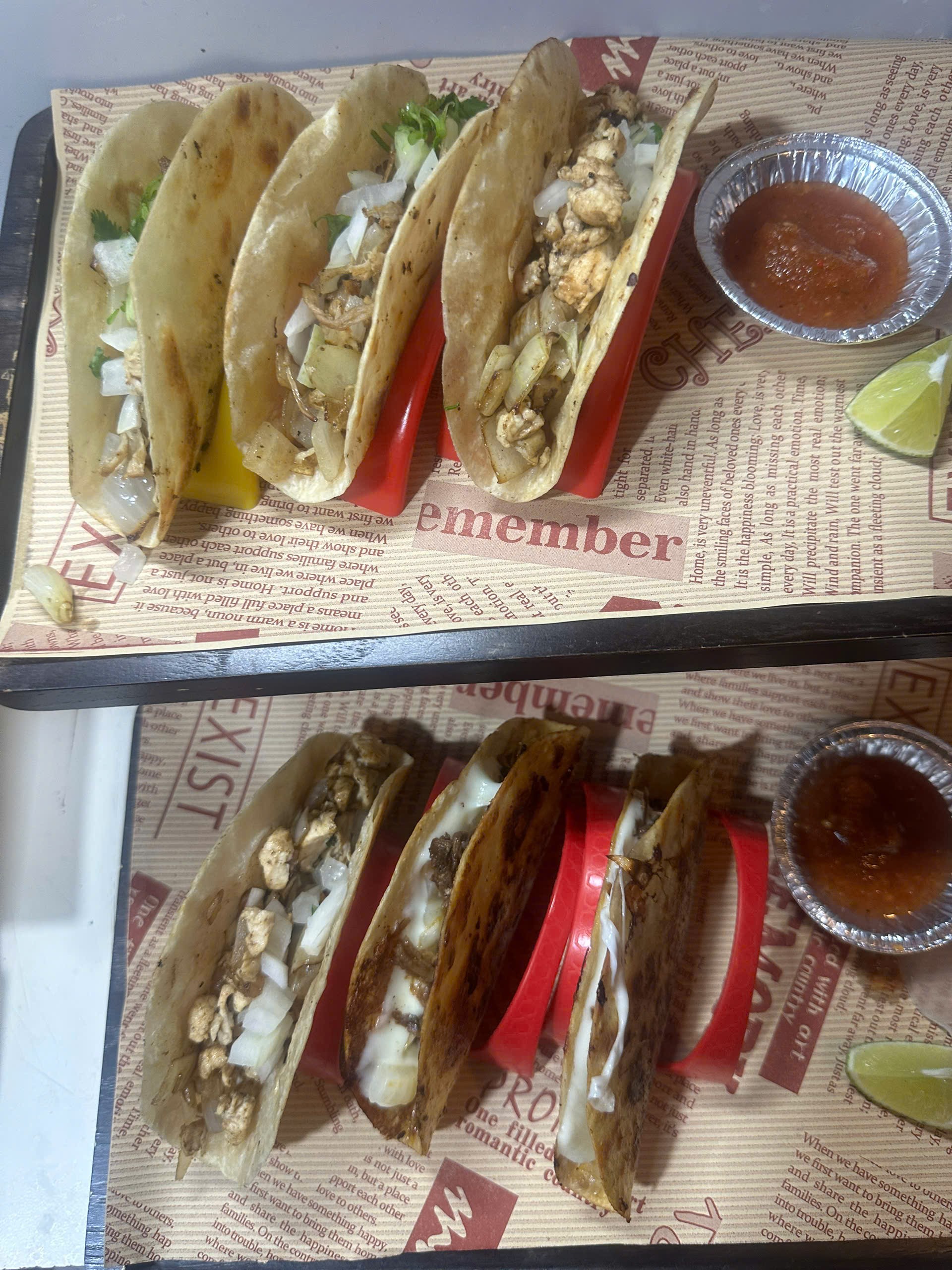 Grilled pork tacos